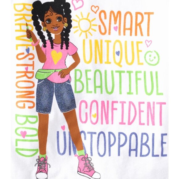 The Children’s Place Girls Positive Words Graphic Tee Size M (7/8) - Picture 2 of 2
